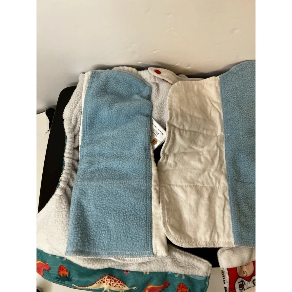 2x SuperBottoms Baby Cloth Diaper – One Size Adjustable, Reusable Dinosaur Print
